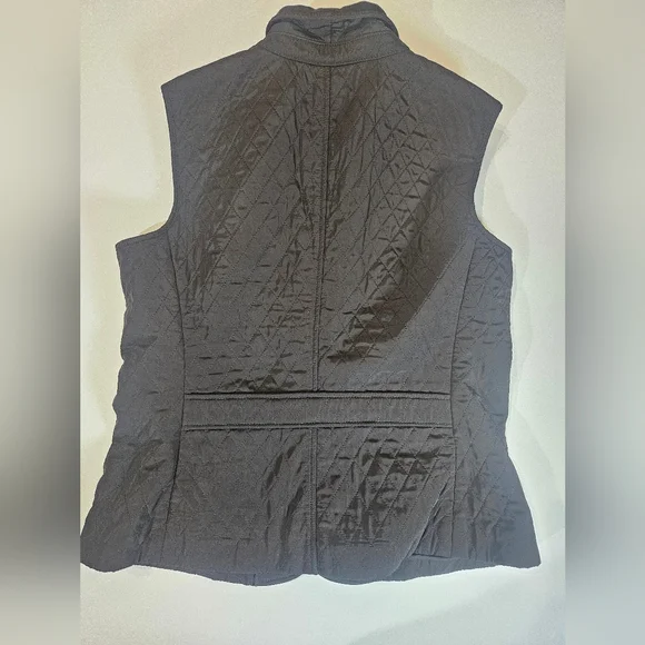 Talbots Quilted Winter Vest Medium Brown Lined - Picture 2 of 8